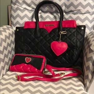 Betsy Johnson purse and matching wallet